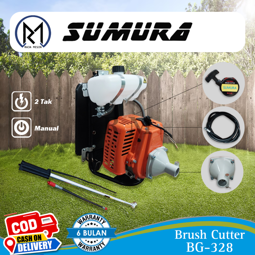 Mesin Potong Rumput / Brush Cutter Tesla BG328T/ Sumura BG328/ Matrix BG328