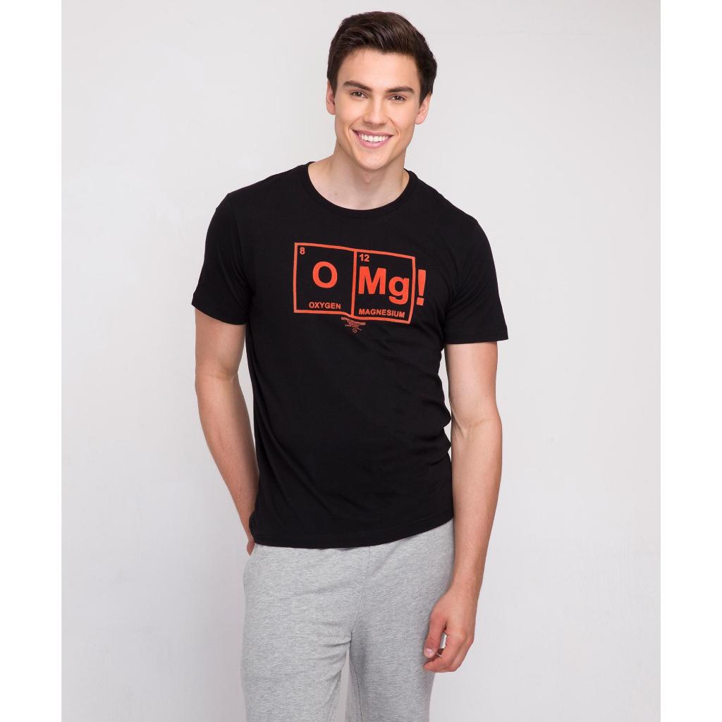 Bossini Tshirt / kaos dewasa Cowok OMG Black (010861160 COL 99)