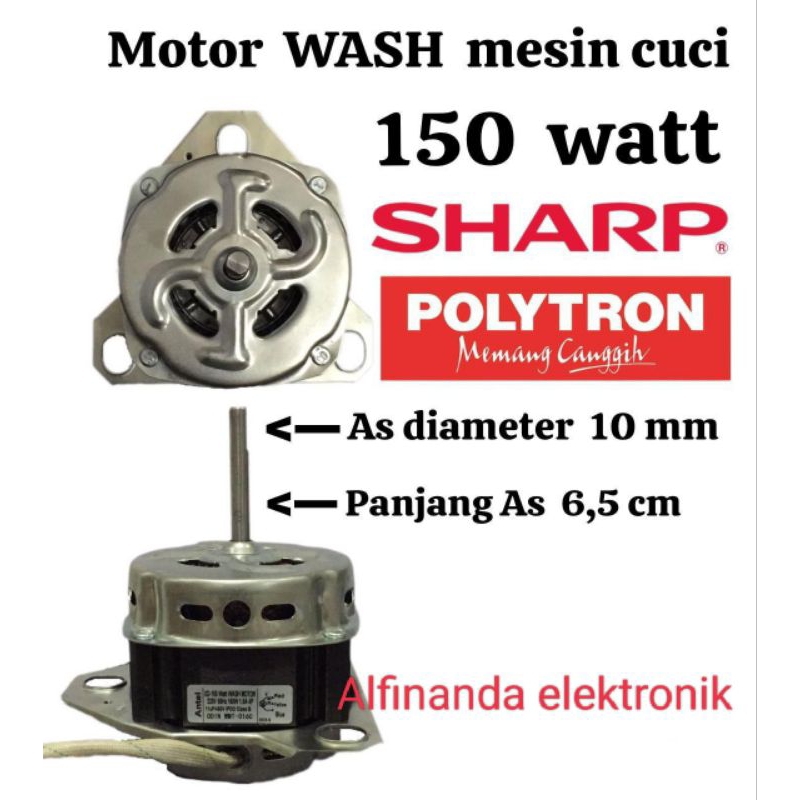 DINAMO WASH MESIN CUCI 2 TABUNG SHARP / POLYTRON 150 Watt