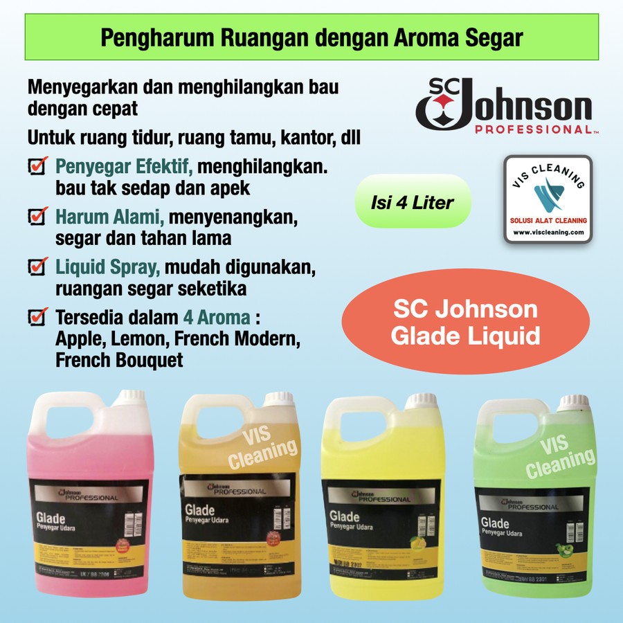 SC Johnson Glade Cair / Liquid - Pengharum Ruangan Aroma Segar 4L