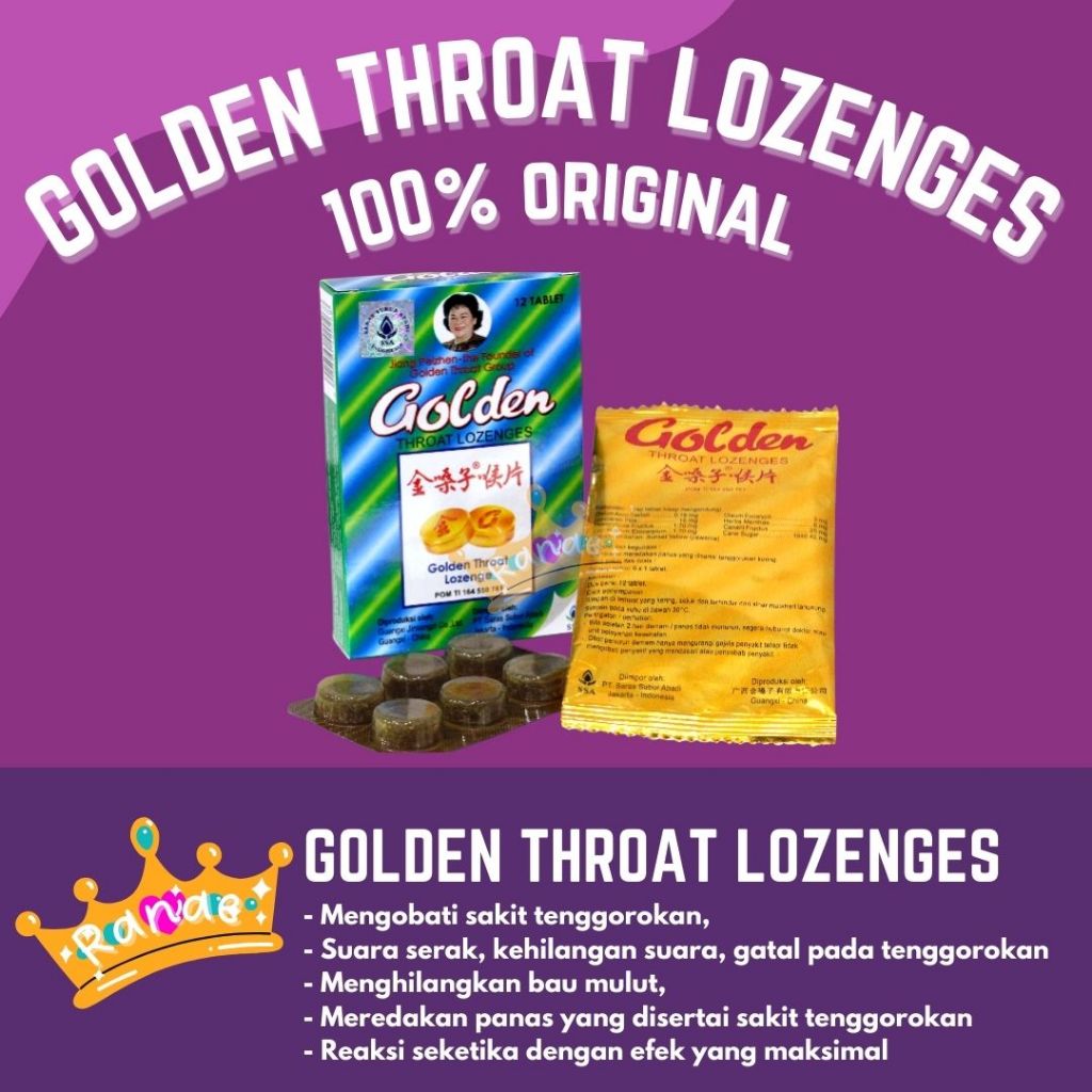 

Golden Throat Lozenge - Obat permen pereda sakit tenggorokan