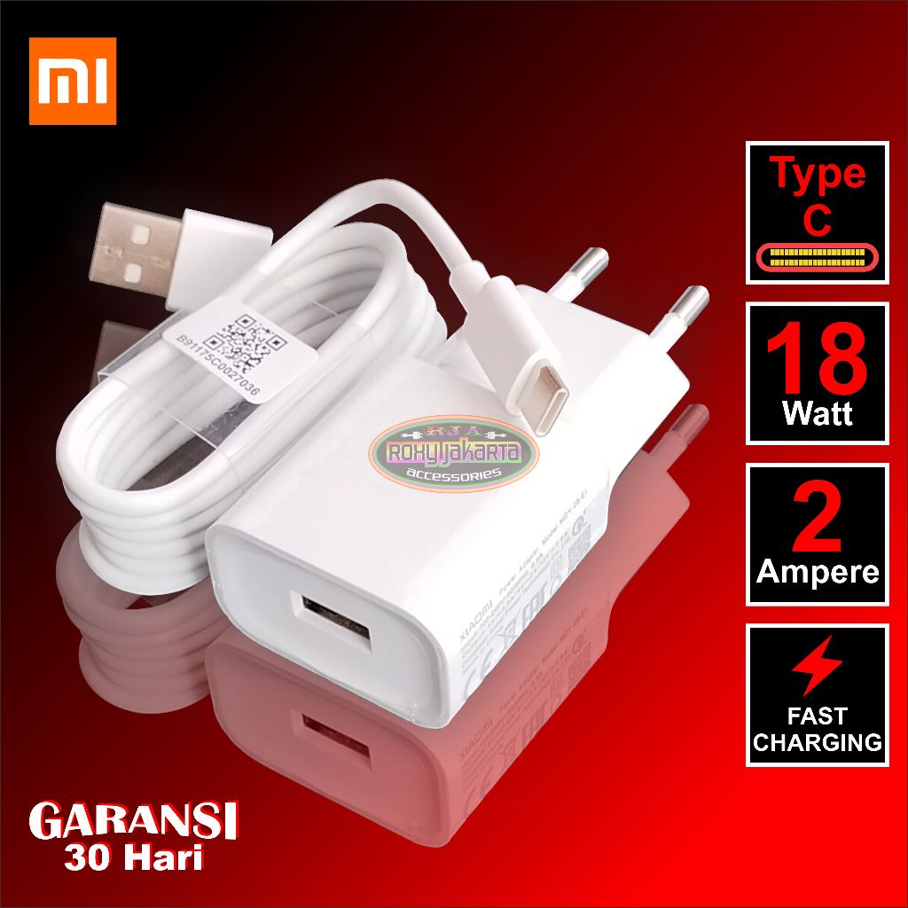 Charger Xiaomi 18 Watt Original 100% Fast Charging Type c