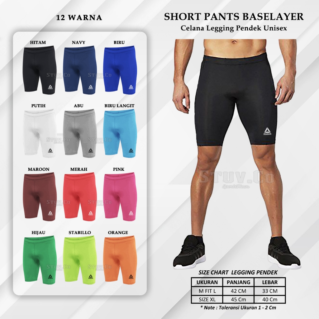 CELANA DALEMAN BASELAYER PENDEK STRECT STRIT OLAHRAGA RENANG PRIA WANITA