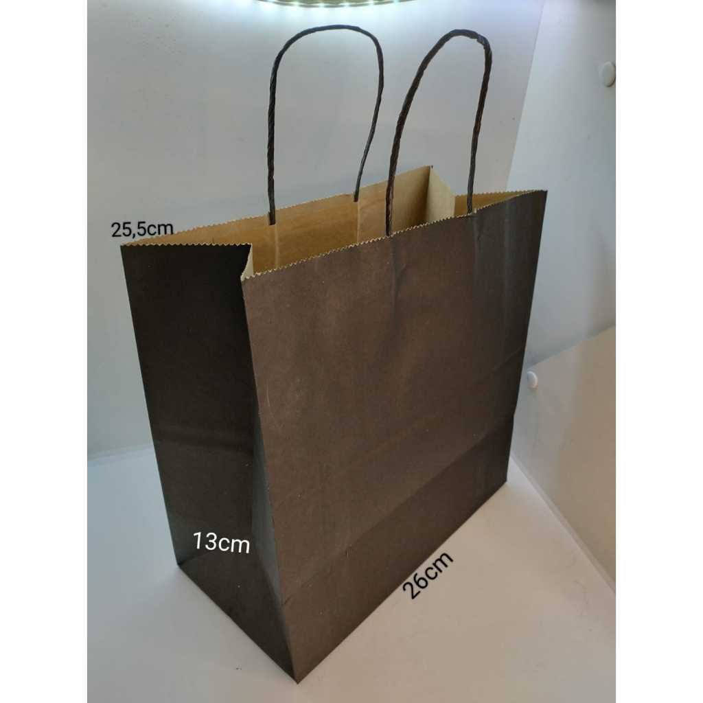 

PAPERBAG HITAM 26X13X25,5 cm 10 PCS XXL HITAM TALI