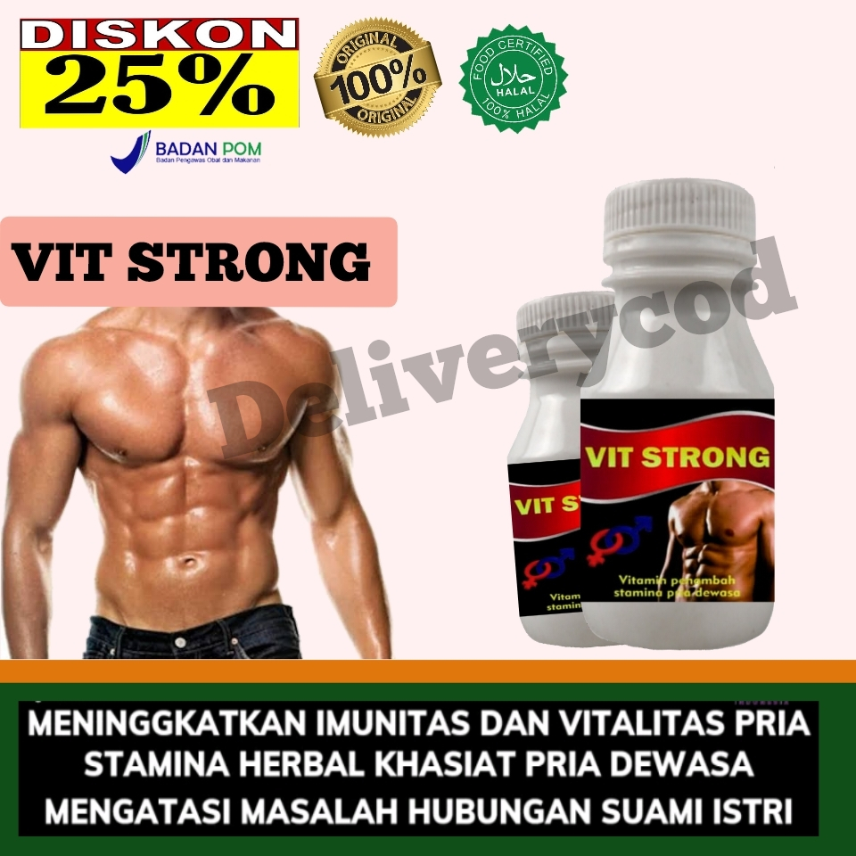KAPSUL HERBAL VIT STRONG Obat Kuat Tahan Lama Pria Penambahan Stamina Ejakulasi Dini Sex Suplemen Is