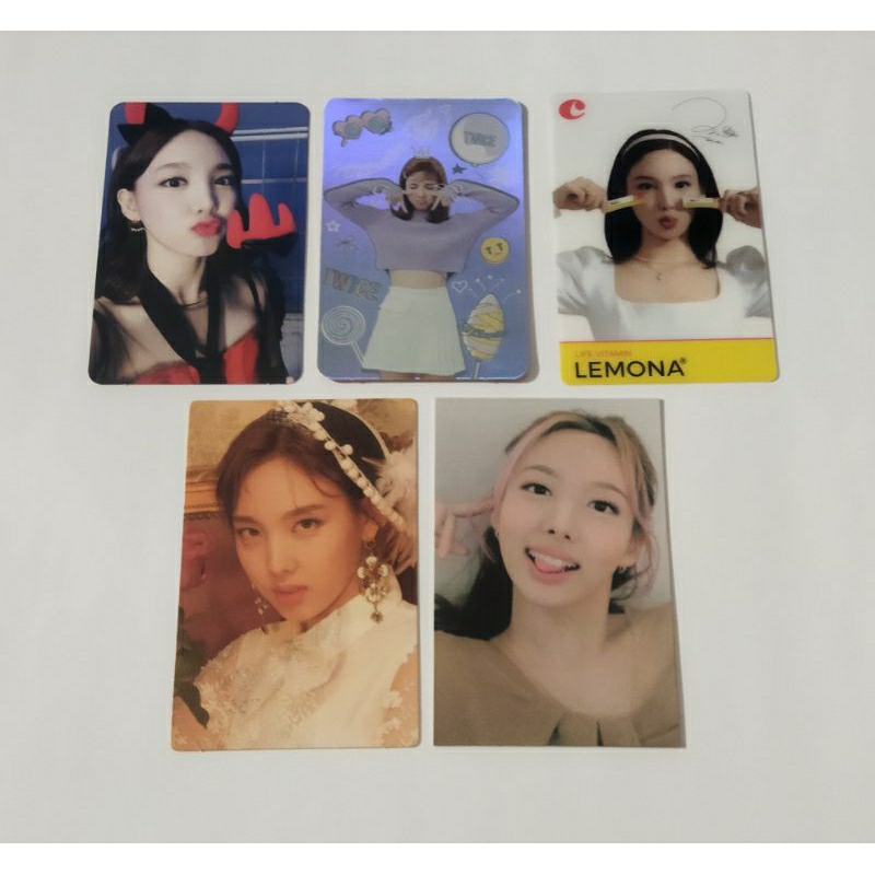 Official TWICE Nayeon Devil / Twicecoaster Lane 1 Photocard Bundle (Lemona Clear Card, Holo TT, SG19