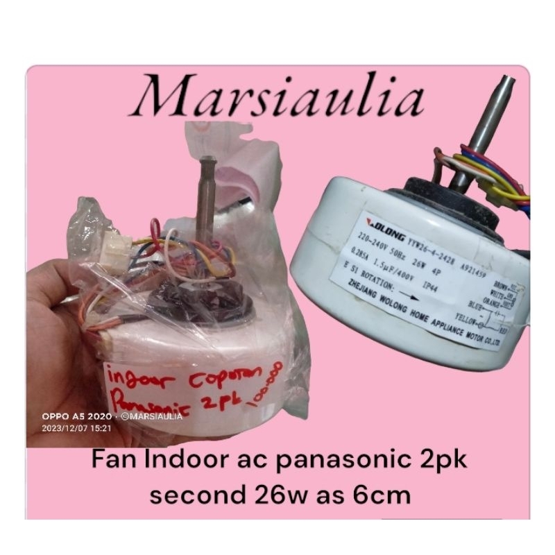 Fan Indoor ac panasonic 2pk second 26w as 6cm AC panasonik