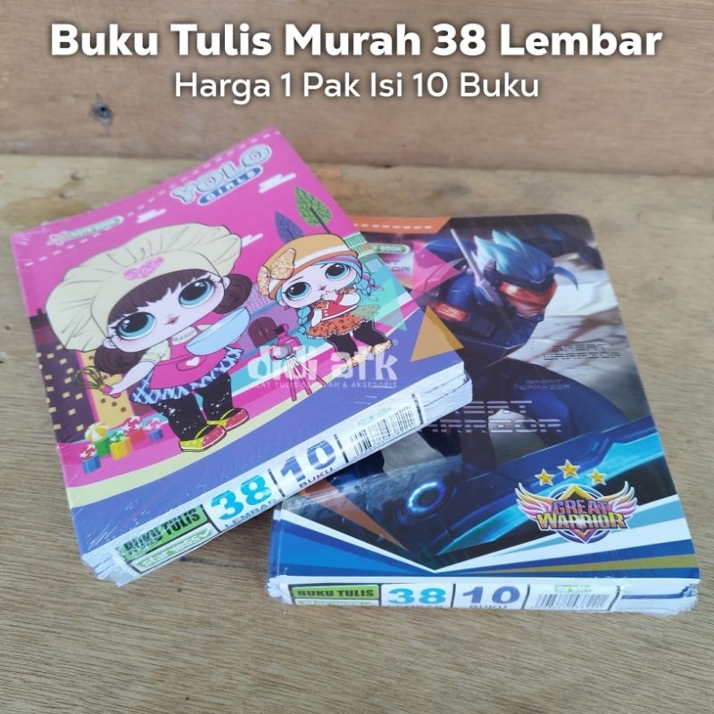 

Buku Tulis Star Yess 38 Lembar 1 Pak Isi 10 Buku