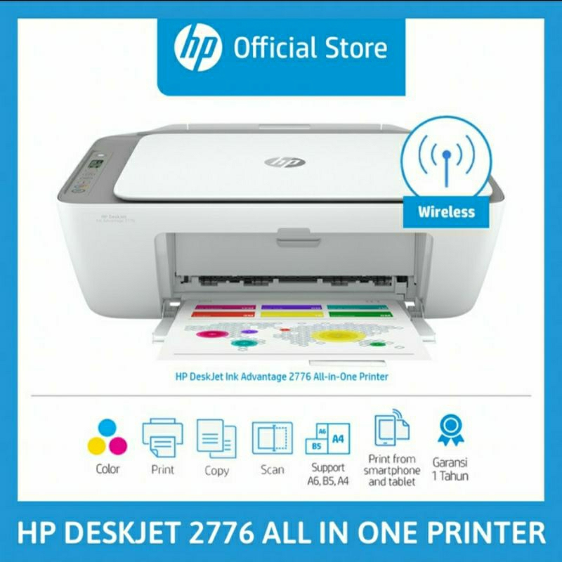 Hp Deskjet Ink Advantage 2775/2776 Print Scan Copy Wifi