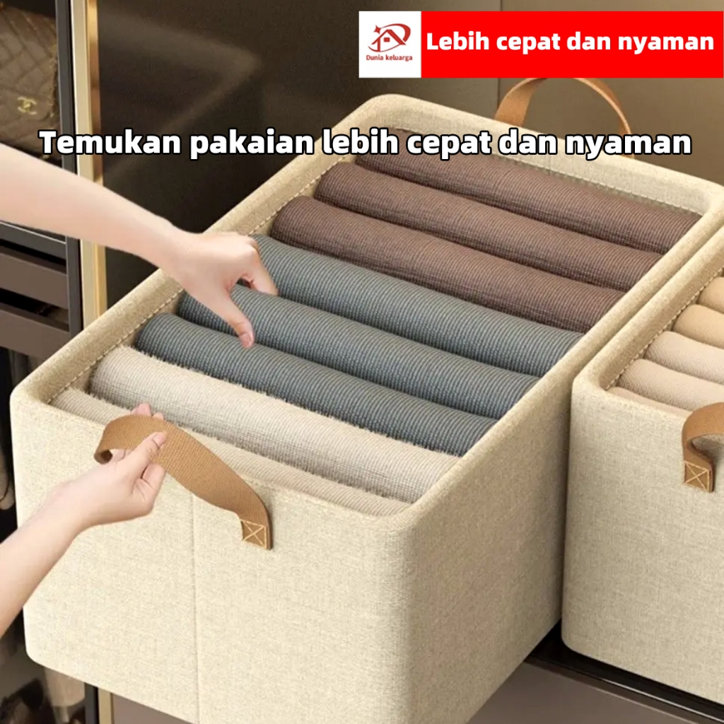 Gimmeestore - Lipat Besar baju Storage Box Serbaguna Jenis laci box storage Bukaan besar kotak