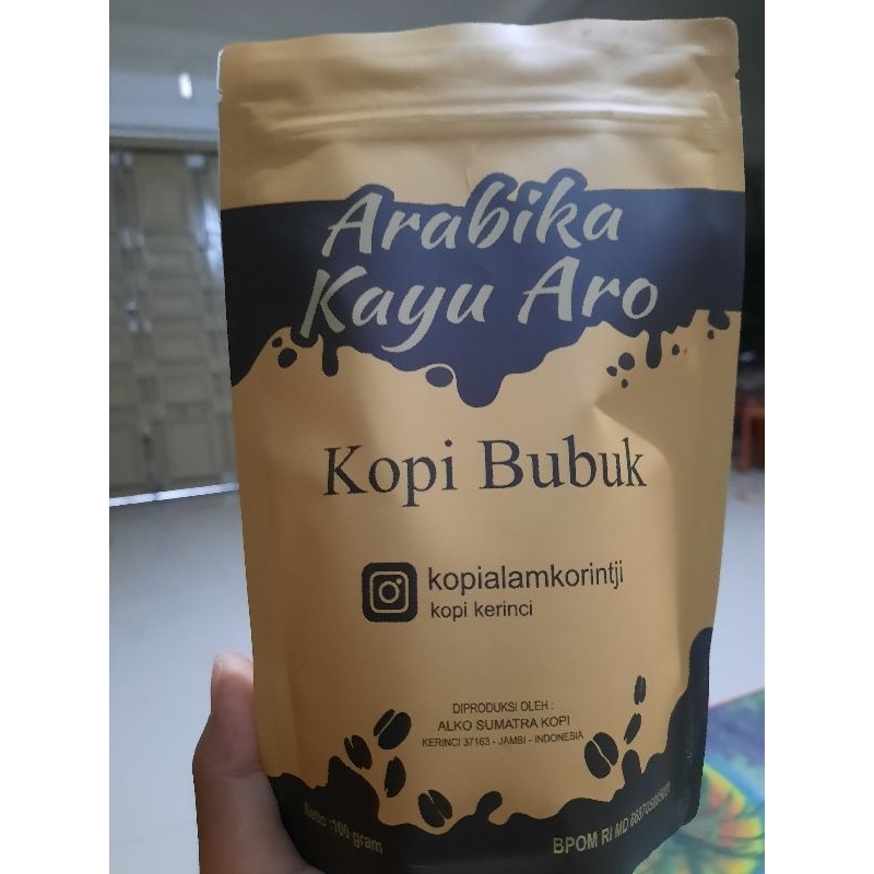 

(BISA COD) ARABIKA KAYU ARO 100 GRAM KOPI BUBUK KERINCI JAMBI SUMATRA INDONESIA