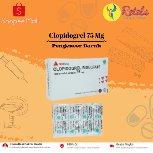 Clopidogrel 75Mg 1 Strip 6 Tablet