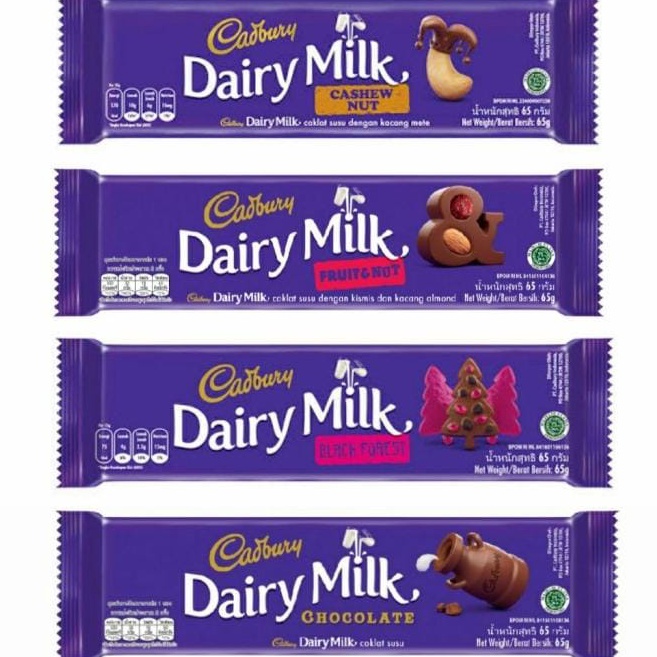 

[✑N85$] Cadbury Dairy Milk 62 gr/ 65gr Chocolate Promo MURAH HALAL Murah