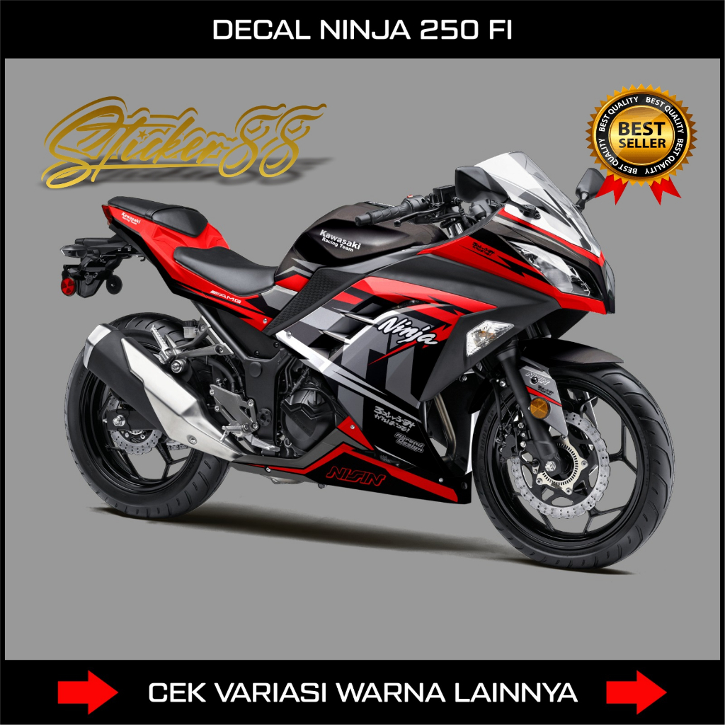 sticker decal full body ninja 250 fi new grafis costum / decal ninja 250 fi full body
