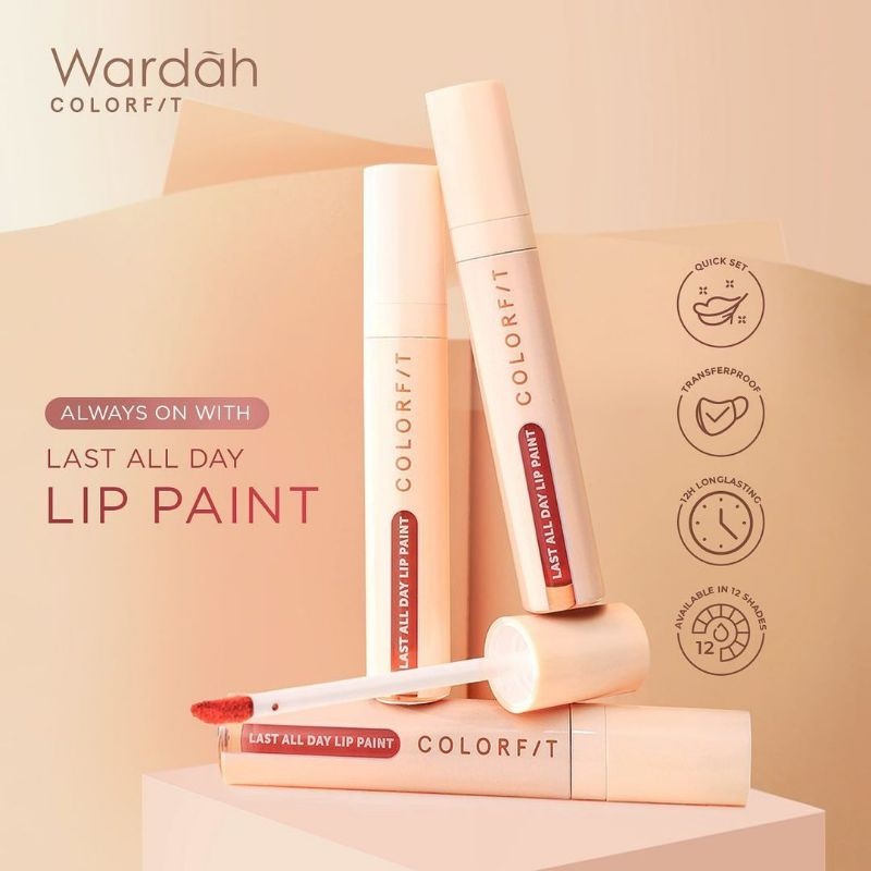 Wardah Colorfit Lip Paint Around The World | Wardah Last All Day Colorfit Lip Paint