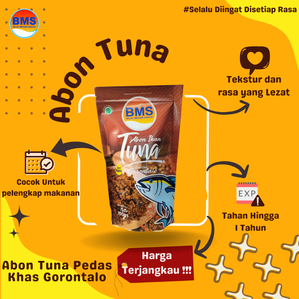 

Abon Ikan Tuna Pedas Khas Gorontalo 100gr-Bilal Mekar Snack