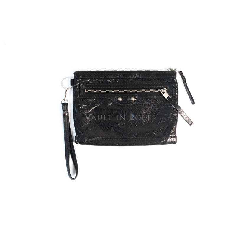 Balenciaga Leather Classic City Clutch
