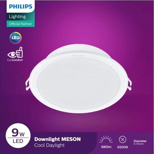 Philips Lampu Downlight LED Meson 9W Putih 9 Watt 9Watt 59449