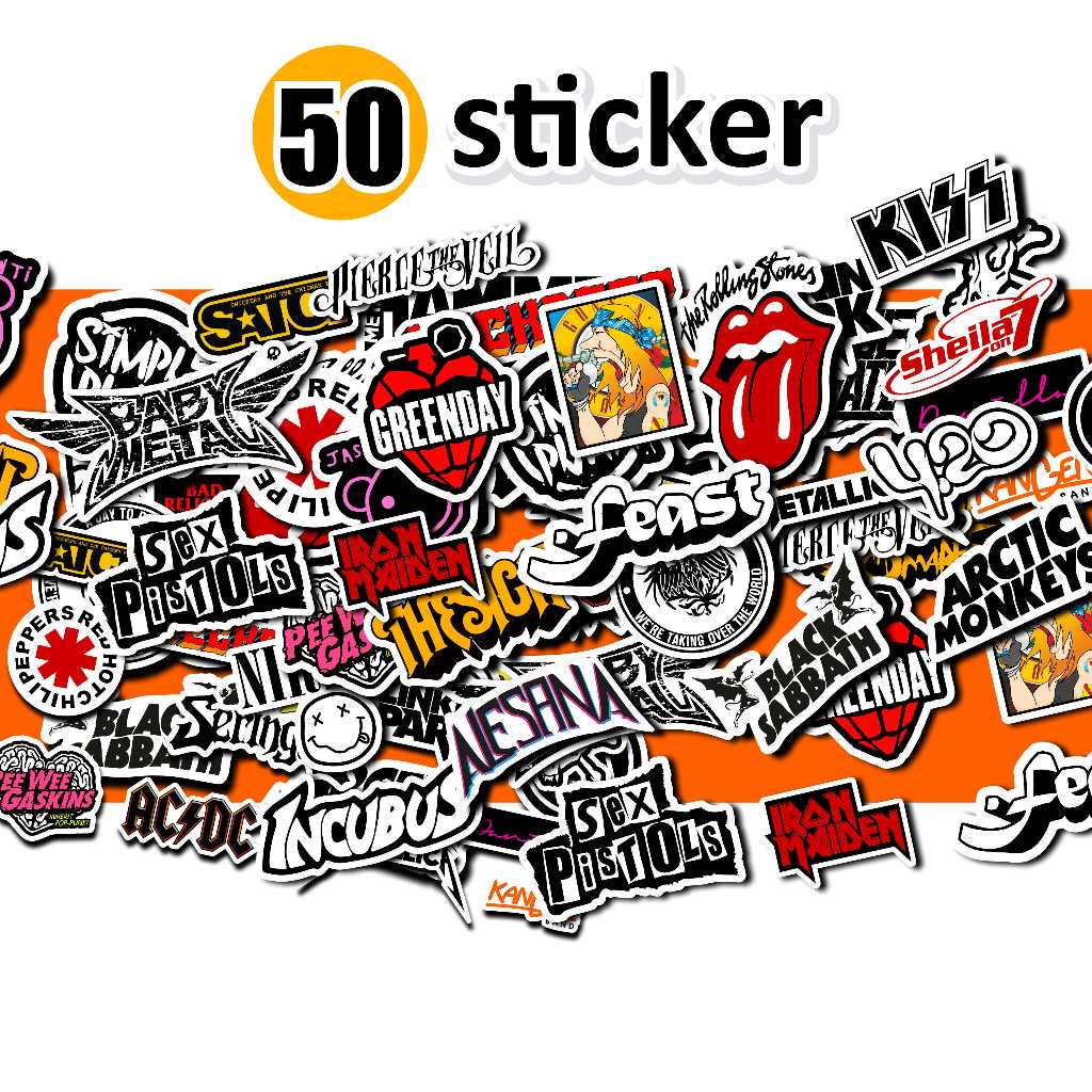 

50 PCS STICKER BAND RANDOM ANTI AIR UNTUK LAPTOP CASE TUMBLER KOPER HP DLL STIKER BAND