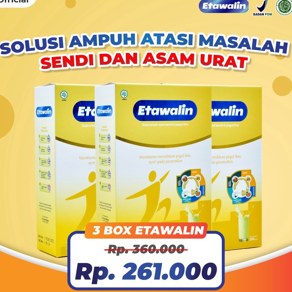 

DiSk0n Etawalin Susu Etawa Herbal Nyeri Sendi Official 3 Box Product Terkece
