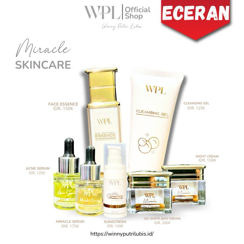 (SATUAN) WPL Beauty Miracle Premium Skincare Eceran BPOM & HALAL by Winny Putri Lubis