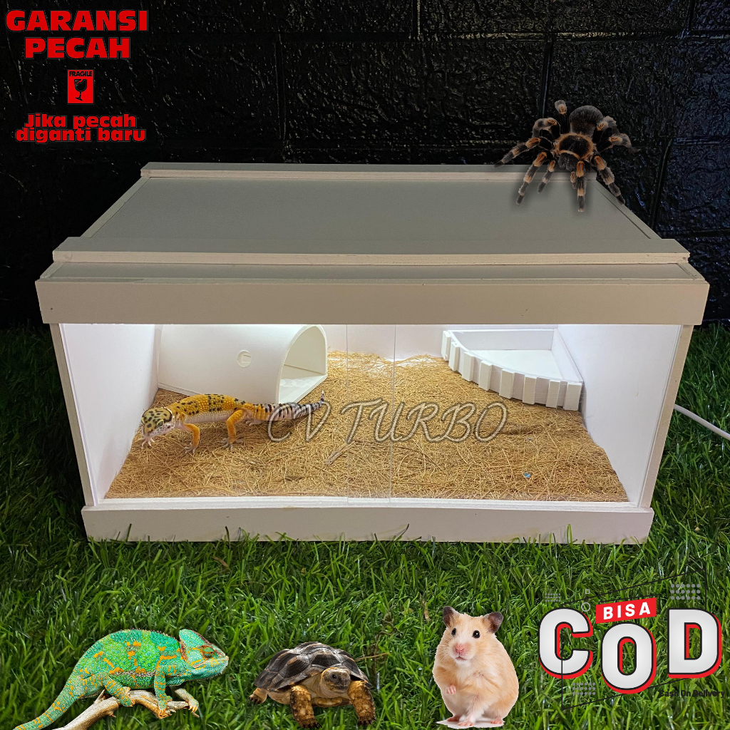 TERARIUM Reptile Kandang gecko Trantula landak mini baby ular bahan pvc dan akrilik