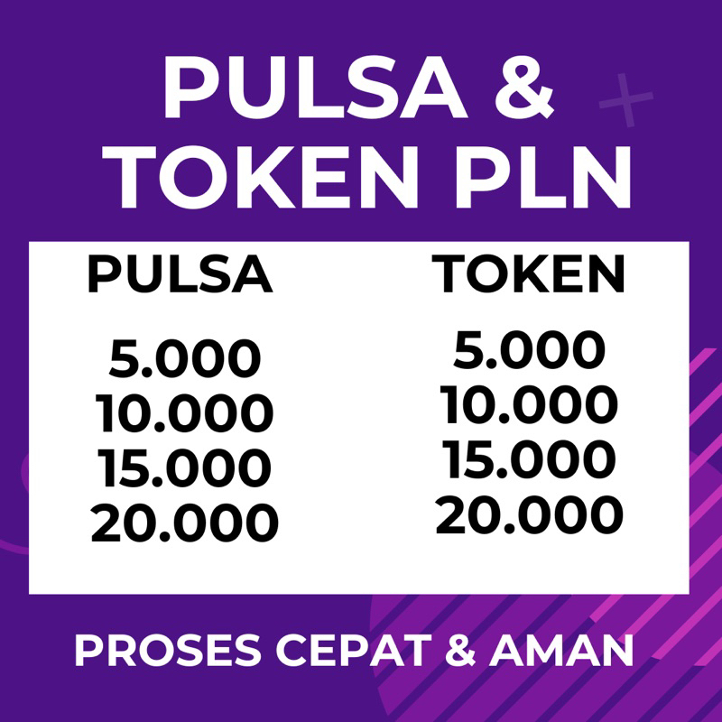 PULSA ALL OPERATOR & TOKEN TERCEPAT