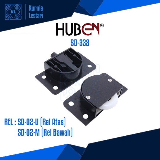 HUBEN SD-338 / Roda Sliding Lemari HUBEN SD338 (Rel SD-02)