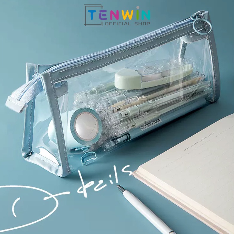

[☼Q40>] COD Mini Pouch kotak pensil Transparant Travel Make up HP Lucu Mudah Dibawa kotak alat tulis- Warna Warni [294]
