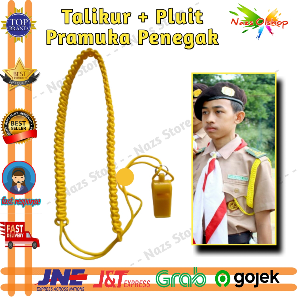 

Tali Kur + Pluit Pramuka Penegak Warna Kuning Tingkat SMA grosir dan eceran