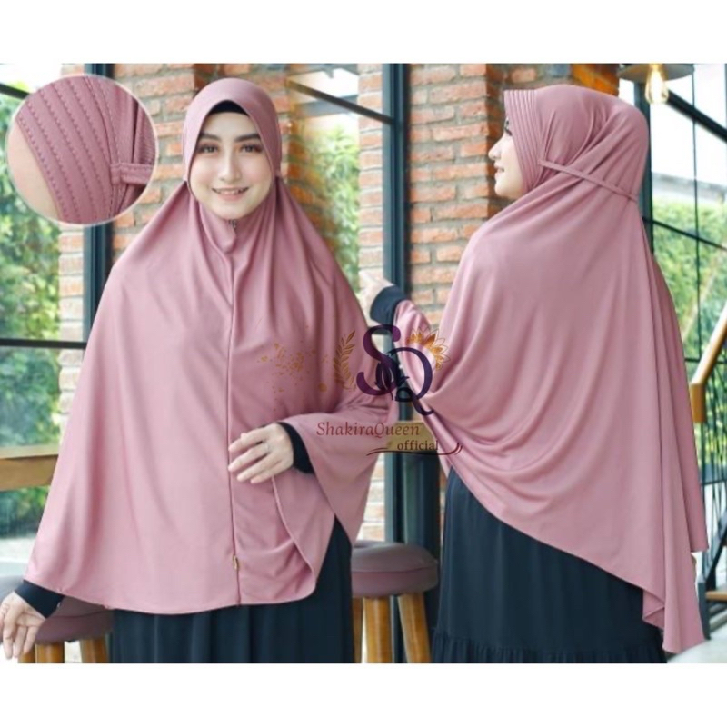 JILBAB JERSEY JUMBO TALI / Jilbab Syari Jersey Hijab Jersey Jumbo Maryam Pad / Pet tali Hijab Instan