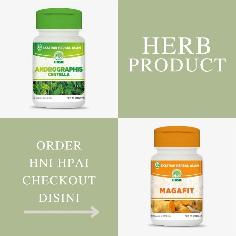 BELI ORIGINAL PRODUK HERBAL HNI/HP4i CHECKOUT DISINI. GAMAT/SPIRULINA/MAGAFIT/MENGKUDU/ANDROGRAPHIS/