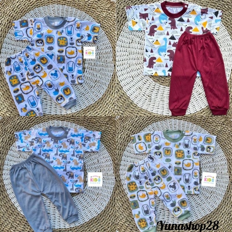 Setelan Baju Bayi Lengan Pendek 3-12bulan