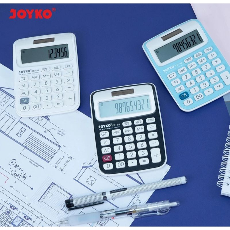 

Calculator CC-32 Joyko 12 Digits Check Correct Kalkulator