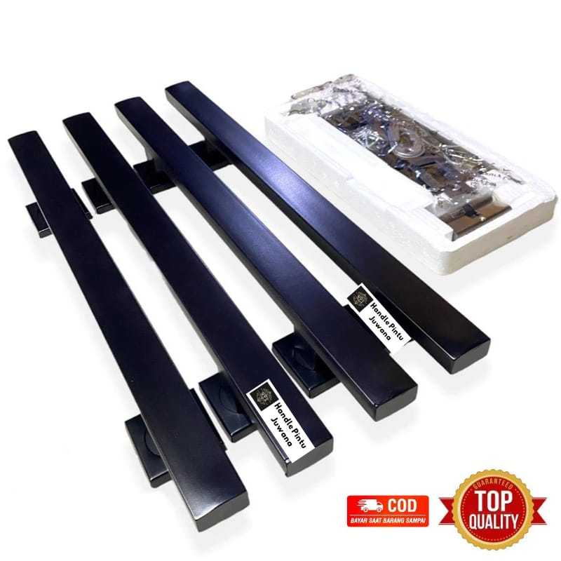 paket 4 gagang pintu rumah full hitam 45cm 60cm stainless handel pintu rumah minimalis tarikan pintu