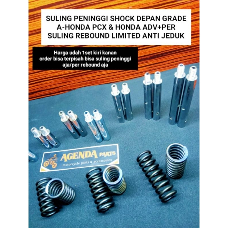 SULING PENINGGI SHOCK DEPAN HONDA PCX/HONDA ADV-BAHAN GRADE A +PER SULING REBOUND LIMITED ANTI JEDUK