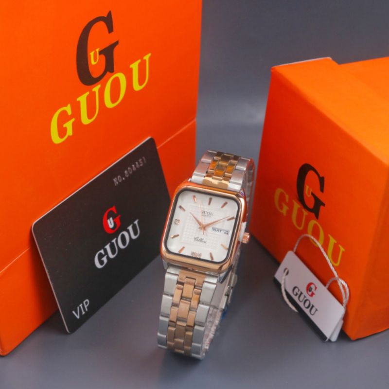 jam tangan wanita GUOU stainless ORI good quality COD