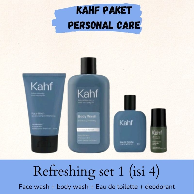 KAHF Paket Personal Care Isi 4pcs | Kahf Paket Lengkap Pria