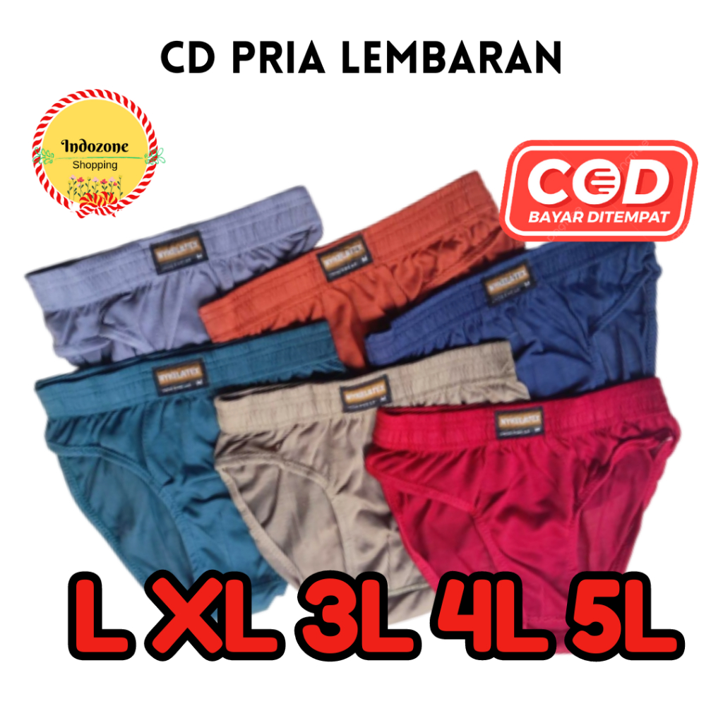 1 Lusin 12 PCS Celana Dalam Pria Polos Lembaran CD Remaja Size M L XL 3L 4L 5L