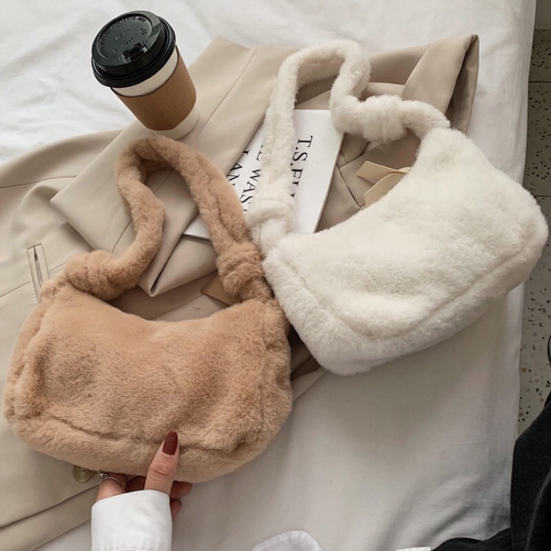 Tas Bulu Shoulder Bag/ Tas Bulu/ Tas murah/ Tas Wanita/ Tas Lucu