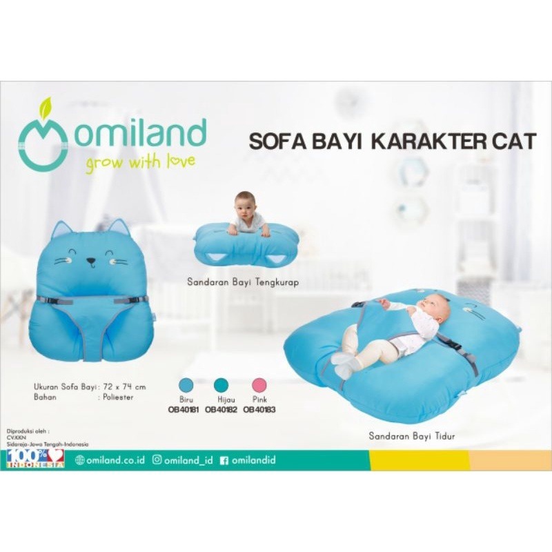 OMILAND SOFA BAYI KARAKTER CAT PINK