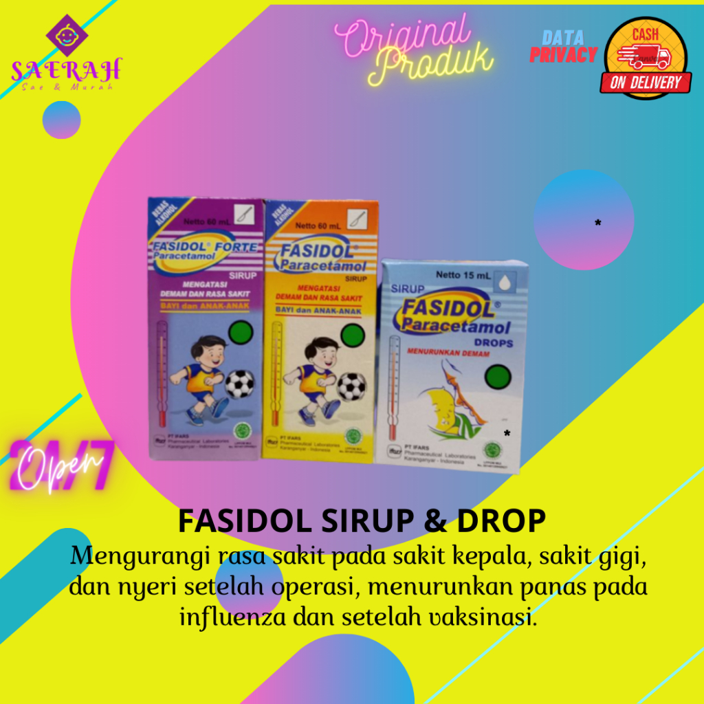 Fasidol Sirup 60 ml | Fasidol Forte Sirup 60 ml | Fasidol Drop | Sirup Demam Anak