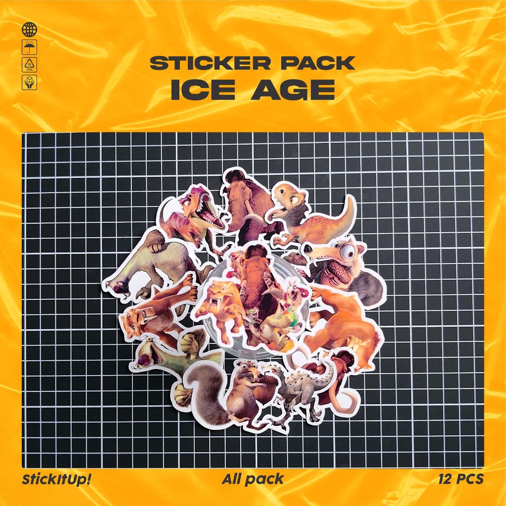

COD✨ StickItUp Stiker Pack Kartun Ice Age Lucu Keren Untuk Koper Laptop Skateboard