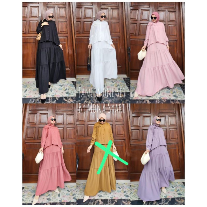 New Collection Janeta One Set Rok Mona Syar'i by M.E, Real Pic & 100% Original.