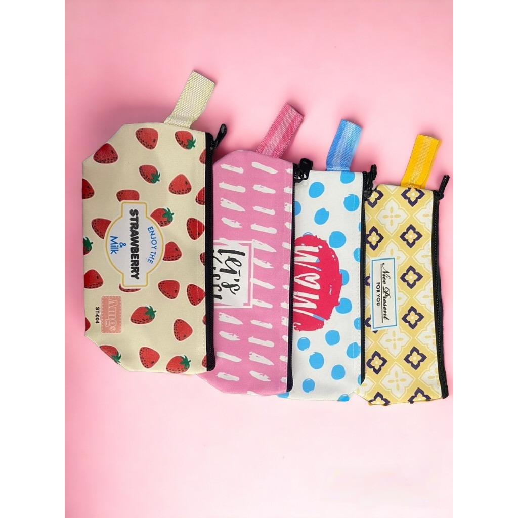 

Dompet Tempat Pencil / Poch Pensil Motif lucu Import Premium