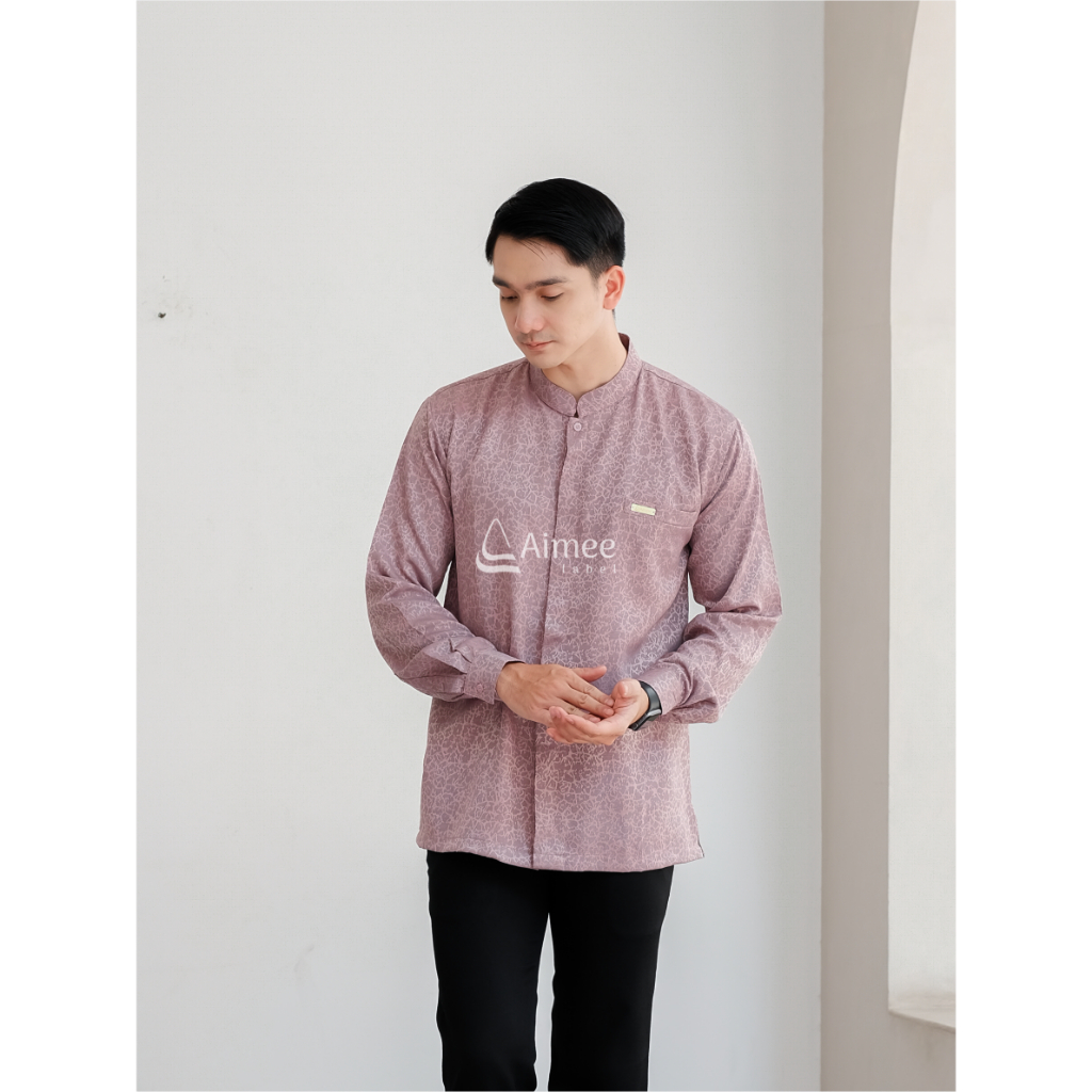 Aimee Label - Sarimbit Keluarga AZKA Family Dove / Sarimbit Keluarga 2024 / Baju Muslim Couple / Baju Couple Keluarga / Sarimbit Muslim / Set Family-koko dewasa panjang
