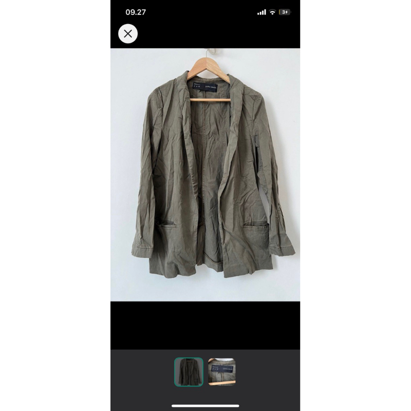 blazer zara army