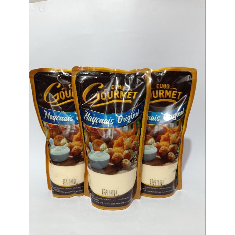 

Mayonaise Euro Gourmet Kemasan 1000 Gram, Mayonaise Kebab,Saos Mayo, Kulit kebab, Agen kebab Depok