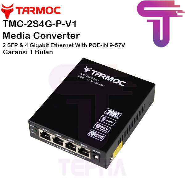 Ethernet Fiber Switch 2 SFP 4 LAN Gigabit | Media Converter FO