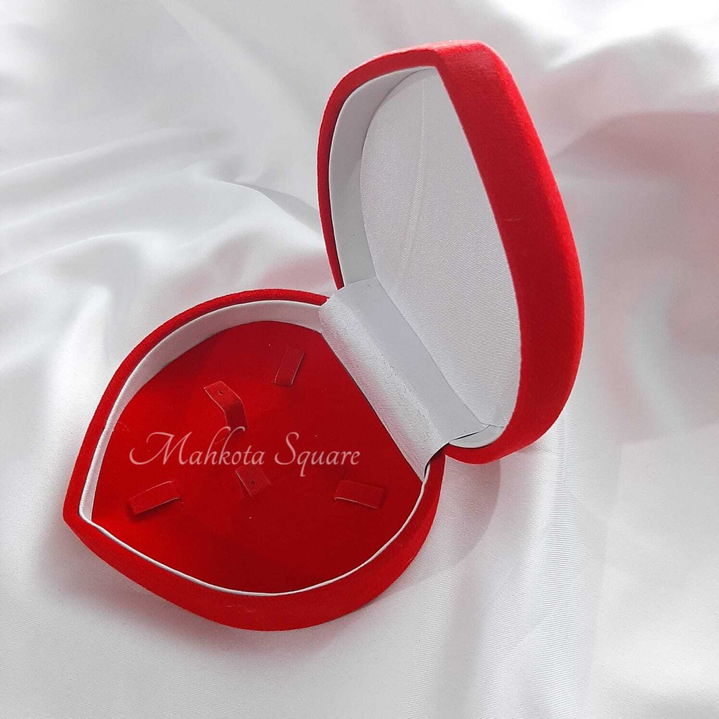 Kotak Perhiasan Love Bludru Box Jewelery 1 Set Giftbox Kotak Emas Seserahan Lamaran Wedding